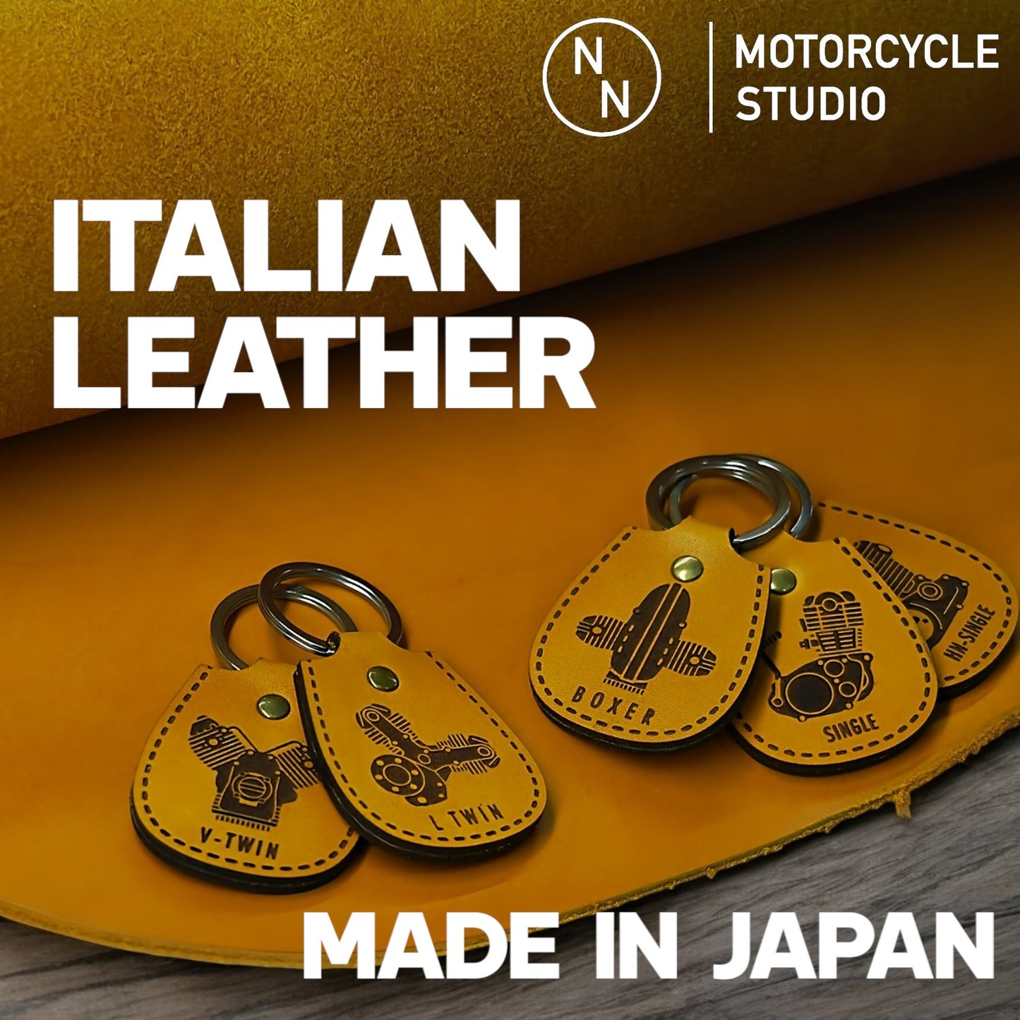 R nineT R1200GS R1150RT R1100RT R80 向け BMW BOXER キーホルダー 高級イタリアンレザー 牛革使用 日本製