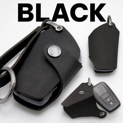 CH-R10系,RAV4,クラウン２２０系にあう本革キーカバー（BLACK）色々な角度の画像