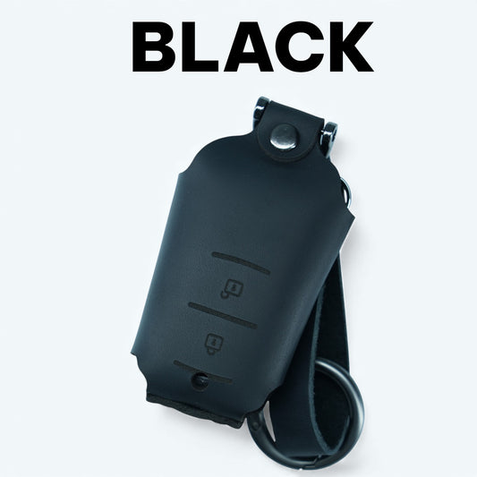 Honda スマートキーケース 2ボタン対応 本革 ブラック シンプルデザイン フィット N-BOX N-WGN N-ONE N-VANなど対応 高耐久レザー キーカバー
