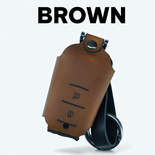 Honda スマートキーケース 2ボタン対応 本革 ブラウン クラシックデザイン フィット N-BOX N-WGN N-ONE N-VANなど対応 高耐久レザー キーカバー
