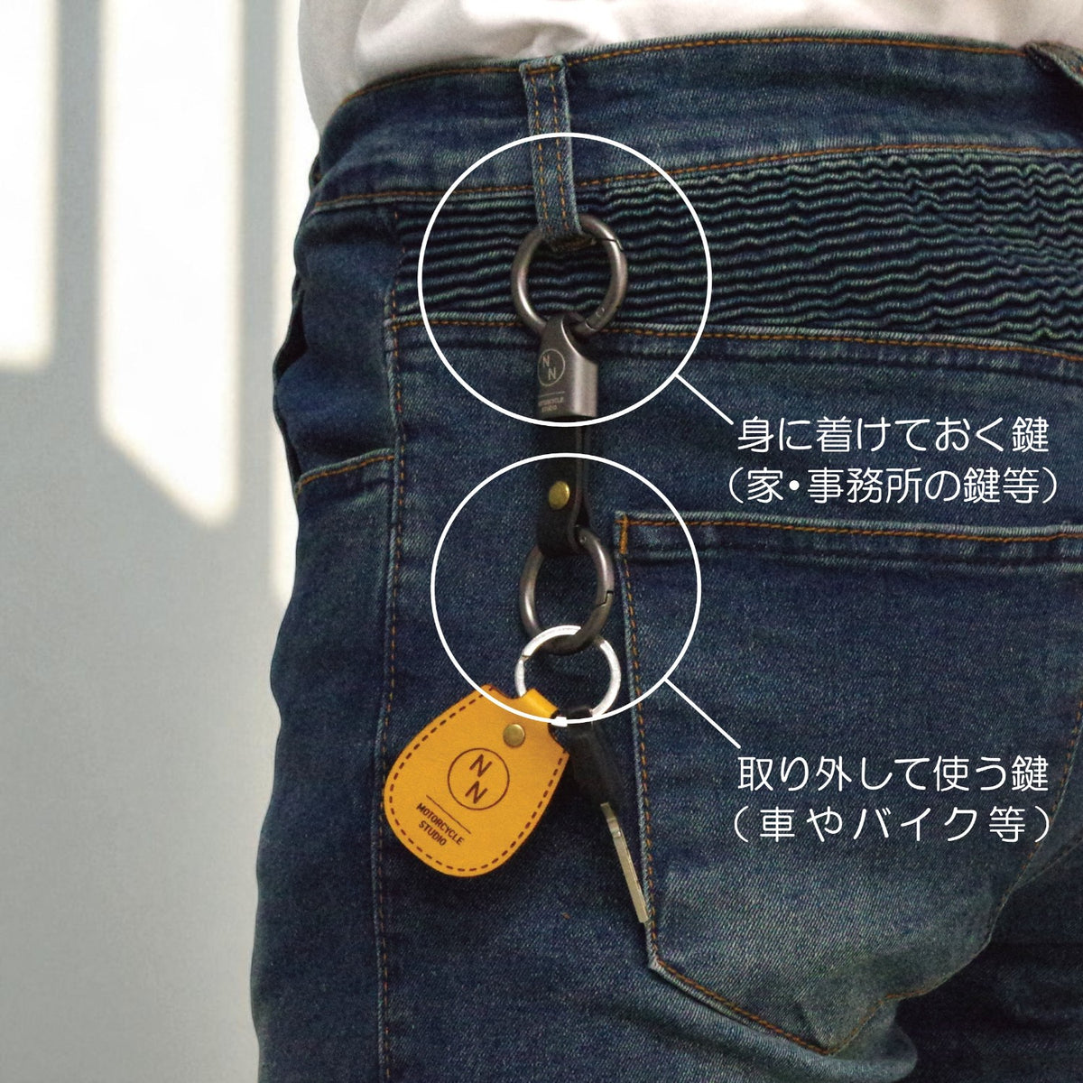 ドカティ向けノニーナ オリジナル キーチェーン（キーホルダー）のSセット
