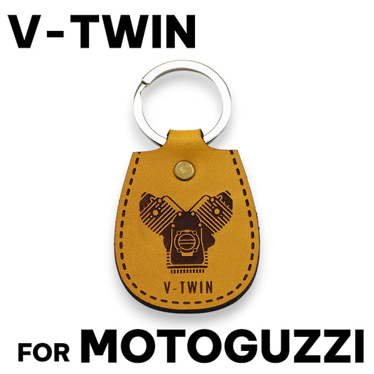 Moto Guzzi V7 850 Le Mans Griso 1100 向けのVツインエンジンデザインキーホルダー 高品質バイクアクセサリー
