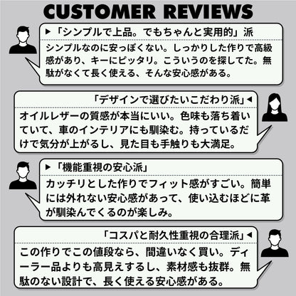 トヨタ アルファード / ヴェルファイア / ヴォクシー 対応キーケース　キーケースのレビュー（実用性・デザイン・素材感への評価）